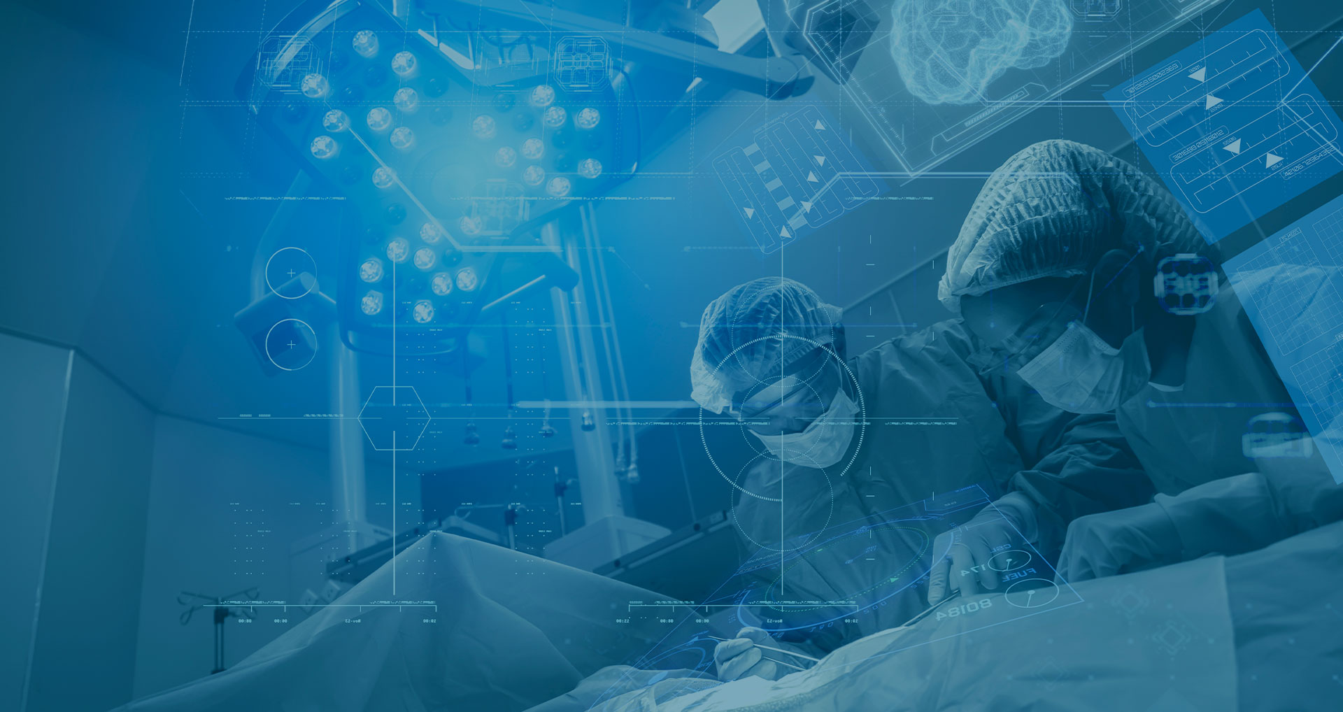 surgeons with tech icons